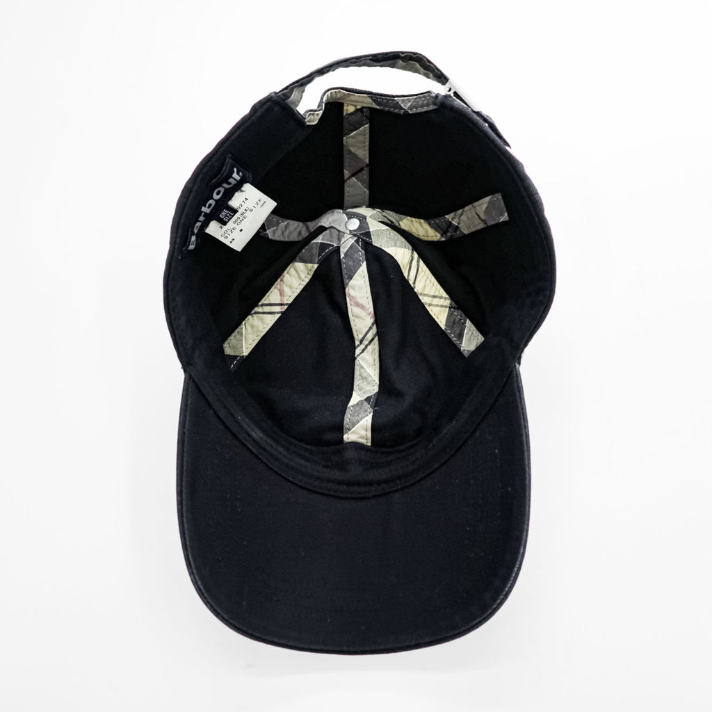 Barbour Black Cotton Embroidered Logo Baseball Cap One Size Cascade Sports Cap