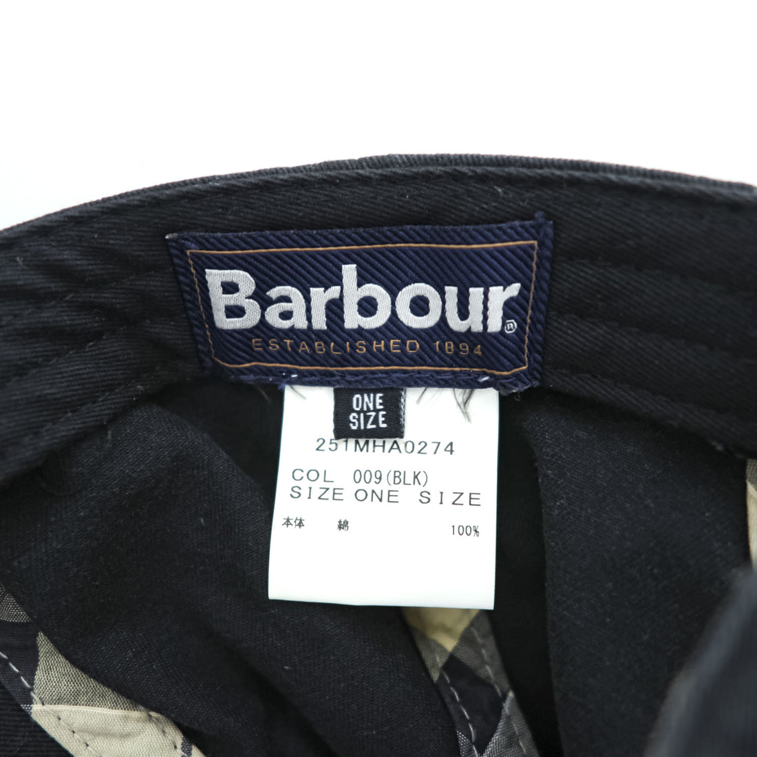Barbour Black Cotton Embroidered Logo Baseball Cap One Size Cascade Sports Cap