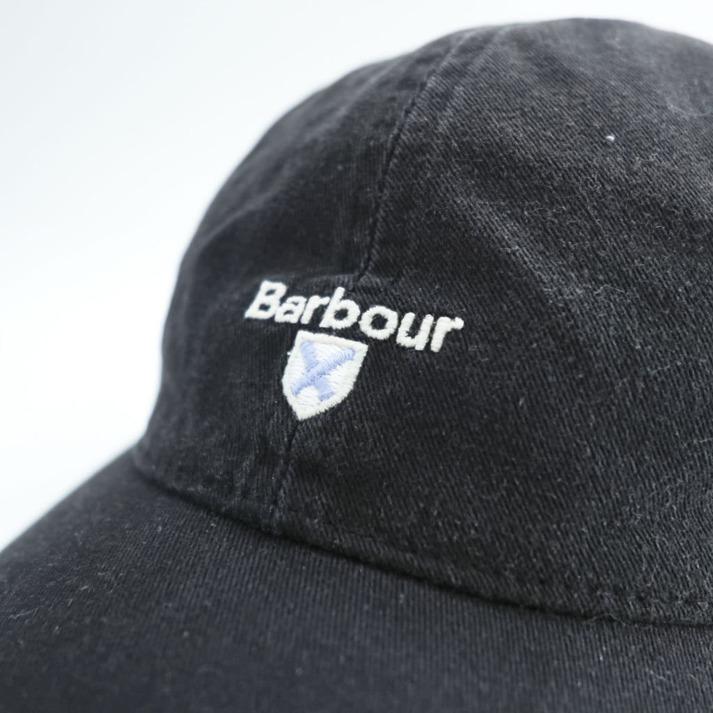 Barbour Black Cotton Embroidered Logo Baseball Cap One Size Cascade Sports Cap