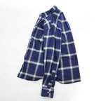 INDIVIDUALIZED SHIRTS USA製 長袖 ボタンダウンシャツ M ネイビー チェック STANDARD FIT
