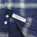 INDIVIDUALIZED SHIRTS USA製 長袖 ボタンダウンシャツ M ネイビー チェック STANDARD FIT
