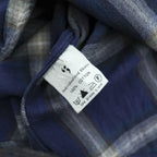 INDIVIDUALIZED SHIRTS USA製 長袖 ボタンダウンシャツ M ネイビー チェック STANDARD FIT
