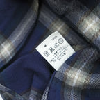 INDIVIDUALIZED SHIRTS USA製 長袖 ボタンダウンシャツ M ネイビー チェック STANDARD FIT