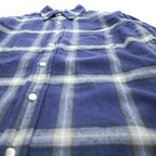 INDIVIDUALIZED SHIRTS USA製 長袖 ボタンダウンシャツ M ネイビー チェック STANDARD FIT