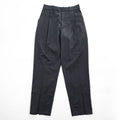 SOUMO Wool Tapered Easy Slacks Pants Black Size 02 Slit 09-SP-001 Made in Japan