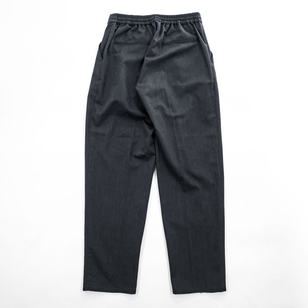SOUMO Wool Tapered Easy Slacks Pants Black Size 02 Slit 09-SP-001 Made in Japan