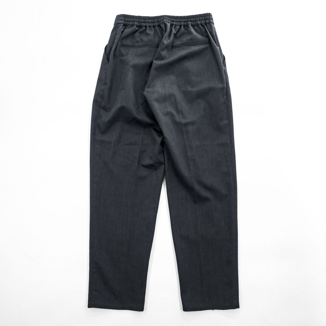 SOUMO Wool Tapered Easy Slacks Pants Black Size 02 Slit 09-SP-001 Made in Japan