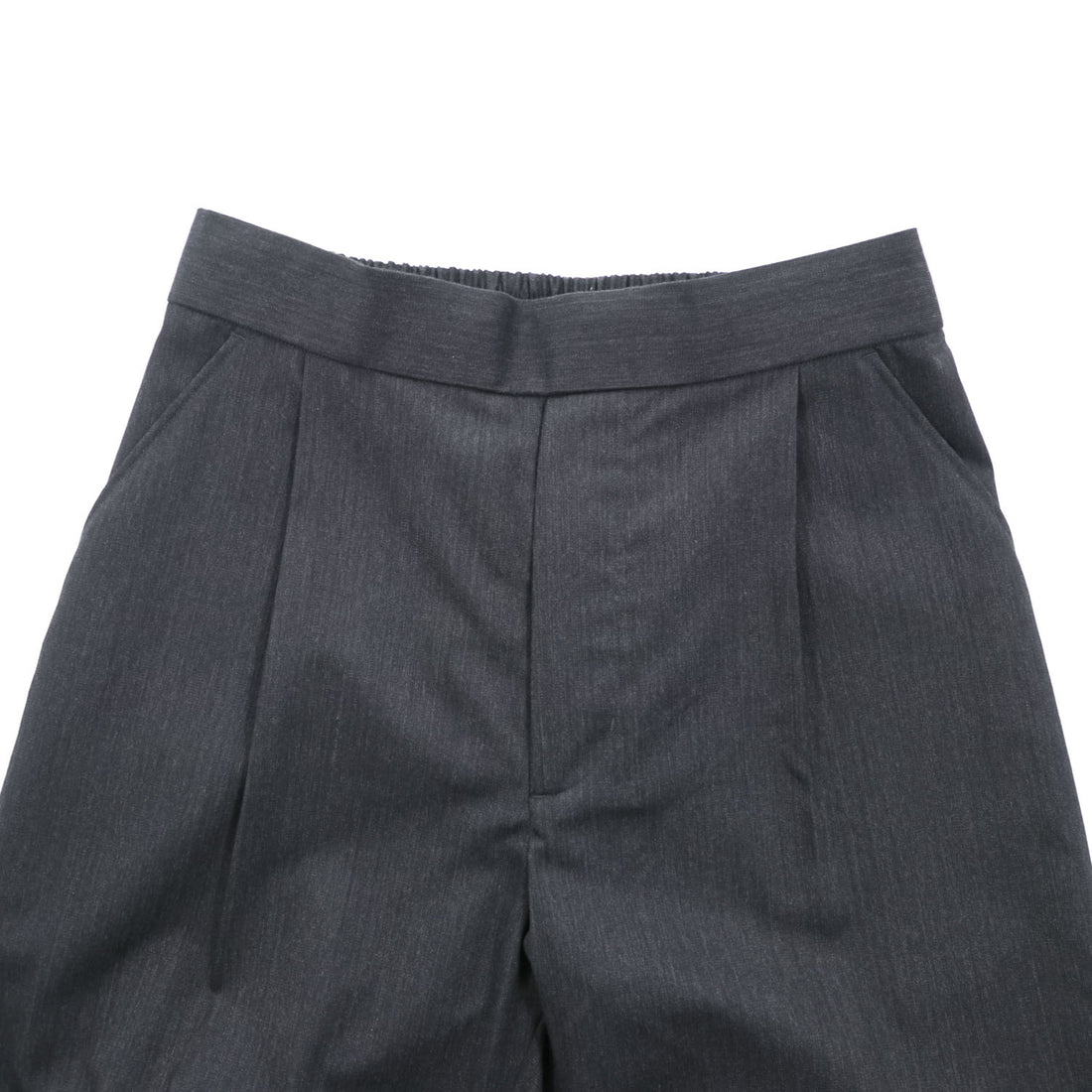SOUMO Wool Tapered Easy Slacks Pants Black Size 02 Slit 09-SP-001 Made in Japan