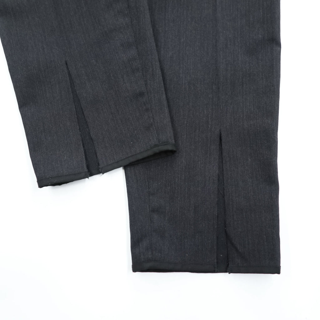 SOUMO Wool Tapered Easy Slacks Pants Black Size 02 Slit 09-SP-001 Made in Japan