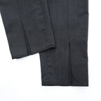 SOUMO Wool Tapered Easy Slacks Pants Black Size 02 Slit 09-SP-001 Made in Japan