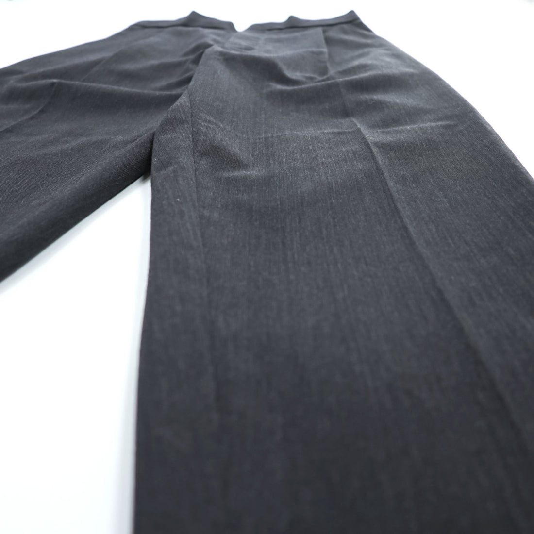 SOUMO Wool Tapered Easy Slacks Pants Black Size 02 Slit 09-SP-001 Made in Japan