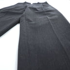 SOUMO Wool Tapered Easy Slacks Pants Black Size 02 Slit 09-SP-001 Made in Japan