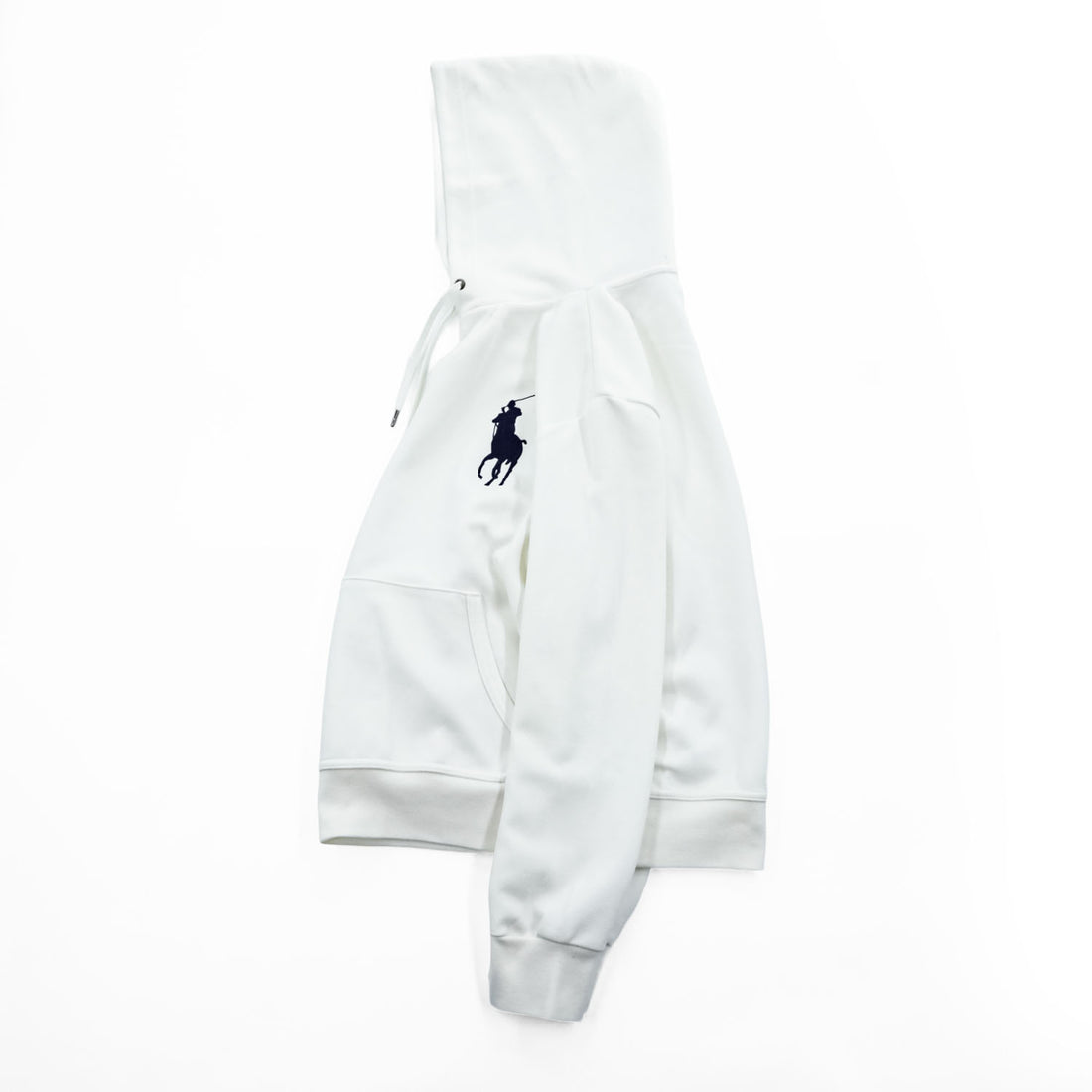 Polo Ralph Lauren ビッグポニー 刺繍 プルオーバー パーカー S ホワイト カンガルーポケット