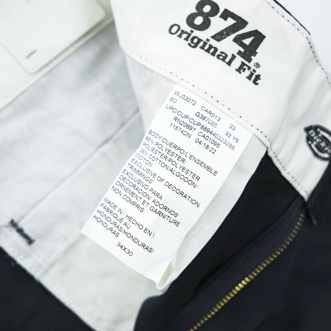 20s Dickies 874 Original Fit FLEX Navy Work Pants 34x30