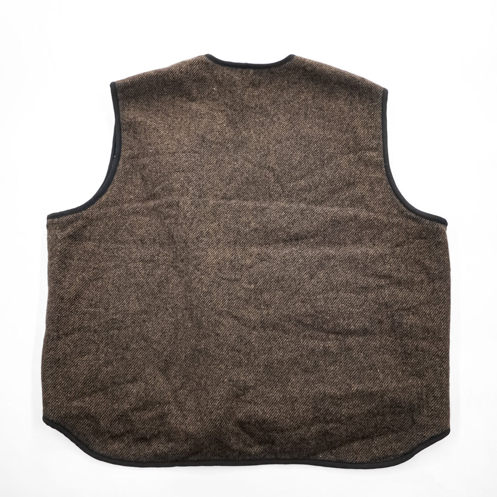 Woolrich ウール ボアフリース ライニングベスト XL ブラウン BUCKSKIN 412 ジップアップ