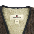 Woolrich ウール ボアフリース ライニングベスト XL ブラウン BUCKSKIN 412 ジップアップ