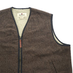 Woolrich ウール ボアフリース ライニングベスト XL ブラウン BUCKSKIN 412 ジップアップ