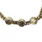 Jean Paul Gaultier Vintage Chunky Curb Chain Necklace Triple Screw Logo  Gold