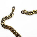 Jean Paul Gaultier Vintage Chunky Curb Chain Necklace Triple Screw Logo  Gold
