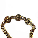 Jean Paul Gaultier Vintage Chunky Curb Chain Necklace Triple Screw Logo  Gold