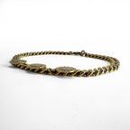 Jean Paul Gaultier Vintage Chunky Curb Chain Necklace Triple Screw Logo  Gold