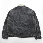 Levi's SILVER TAB シェルパトラッカージャケット デニムジャケット Gジャン S ブラック ボアフリース裏地 A3180-0001