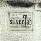 Levi's SILVER TAB シェルパトラッカージャケット デニムジャケット Gジャン S ブラック ボアフリース裏地 A3180-0001