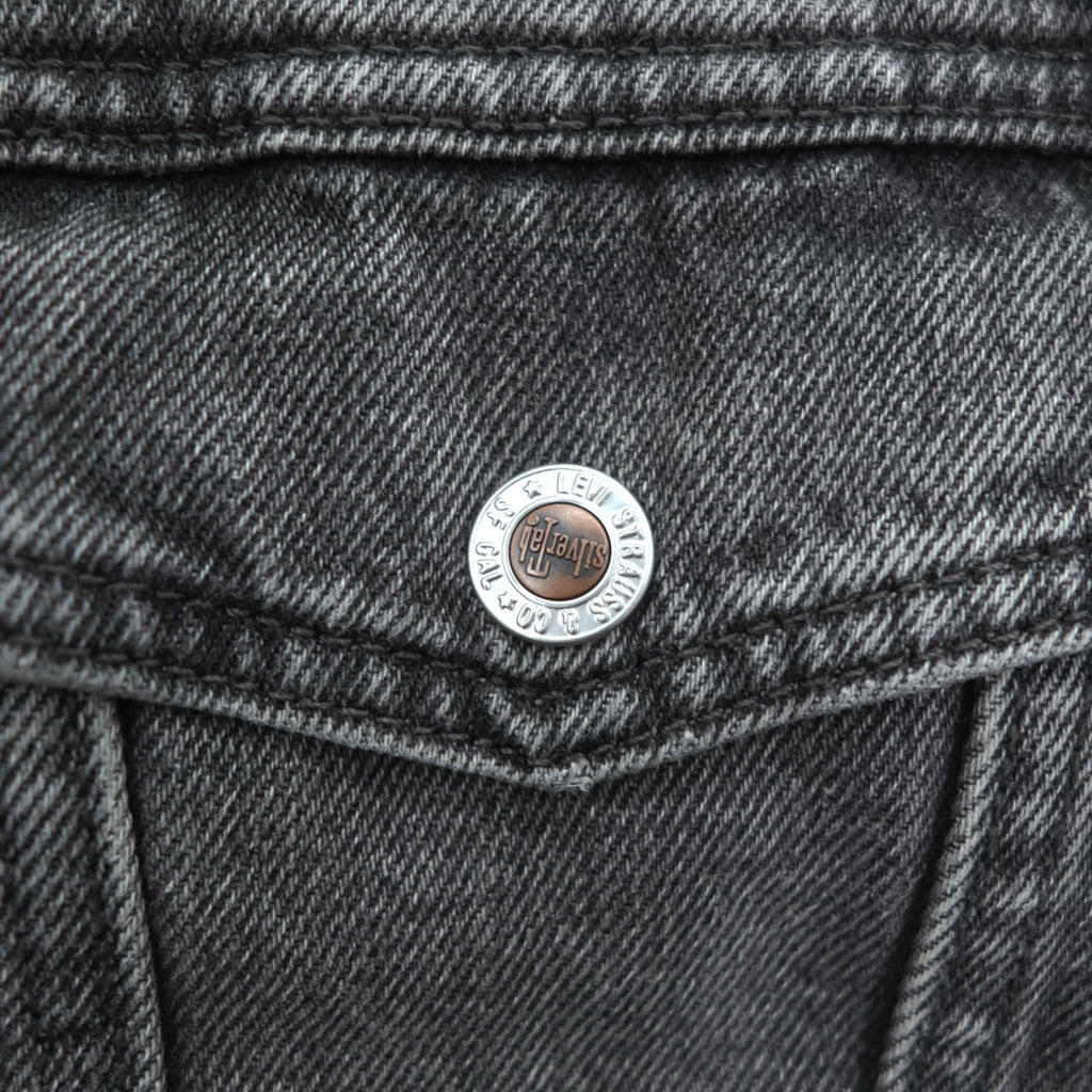 Levi's SILVER TAB シェルパトラッカージャケット デニムジャケット Gジャン S ブラック ボアフリース裏地 A3180-0001