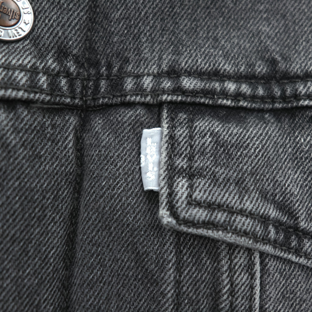 Levi's SILVER TAB シェルパトラッカージャケット デニムジャケット Gジャン S ブラック ボアフリース裏地 A3180-0001