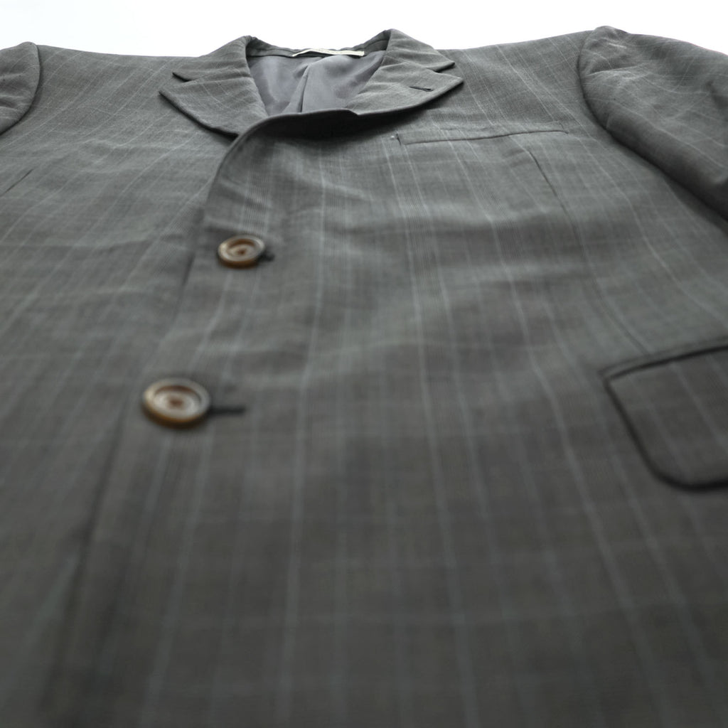 BURBERRY LONDON Made in USA Gray Plaid Wool 2-Button Blazer 44 REG