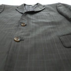 BURBERRY LONDON Made in USA Gray Plaid Wool 2-Button Blazer 44 REG