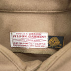 FILSON マッキーノ ウール シャツジャケット 長袖シャツ XL ベージュ キャメル 100%ヴァージンウール ダブル フラップ 胸ポケット