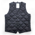 TAION City Line Men's Quilted Down Gilet Vest Black Size M V Neck Snap Button