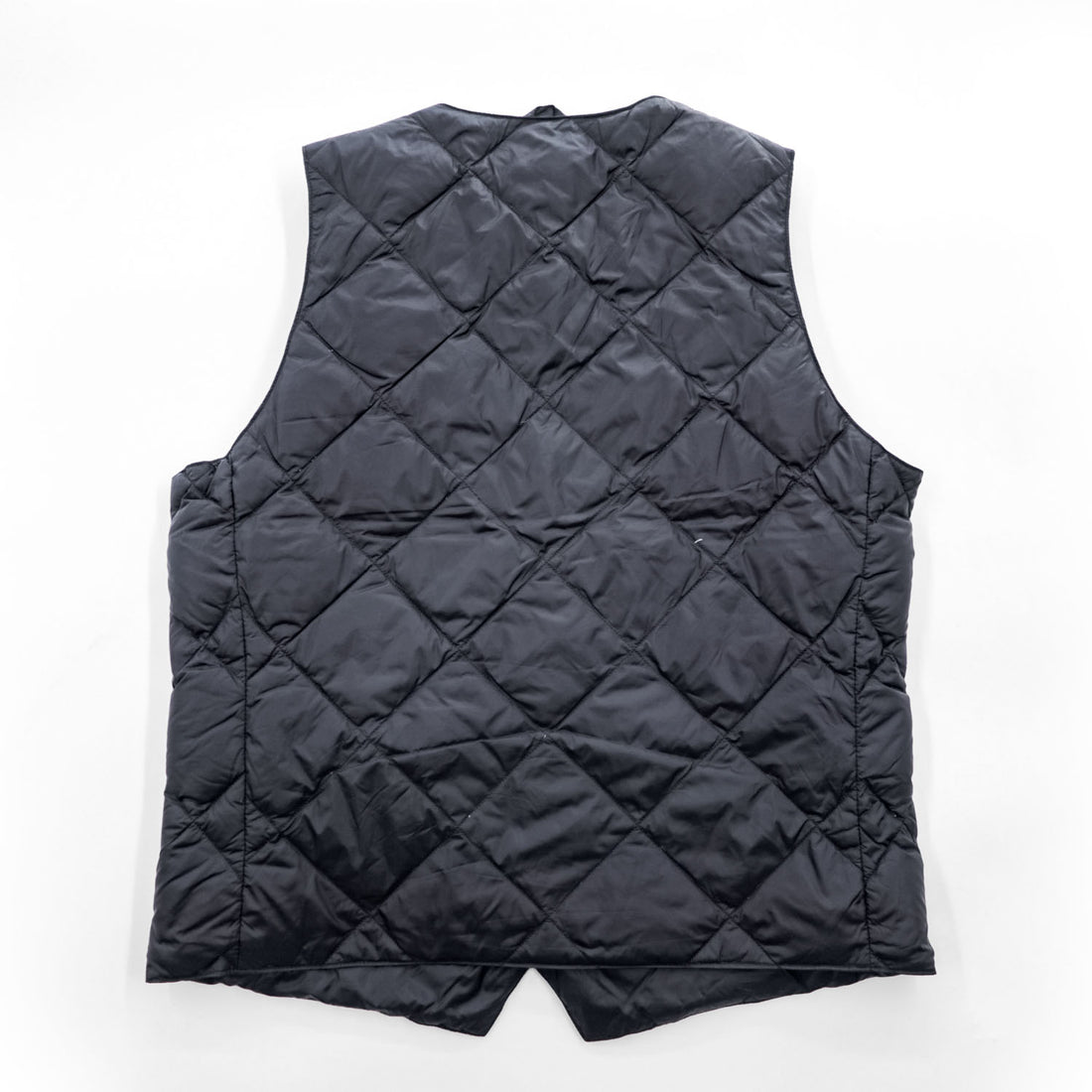TAION City Line Men's Quilted Down Gilet Vest Black Size M V Neck Snap Button