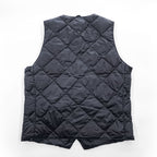 TAION City Line Men's Quilted Down Gilet Vest Black Size M V Neck Snap Button
