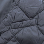 TAION City Line Men's Quilted Down Gilet Vest Black Size M V Neck Snap Button