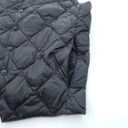 TAION City Line Men's Quilted Down Gilet Vest Black Size M V Neck Snap Button