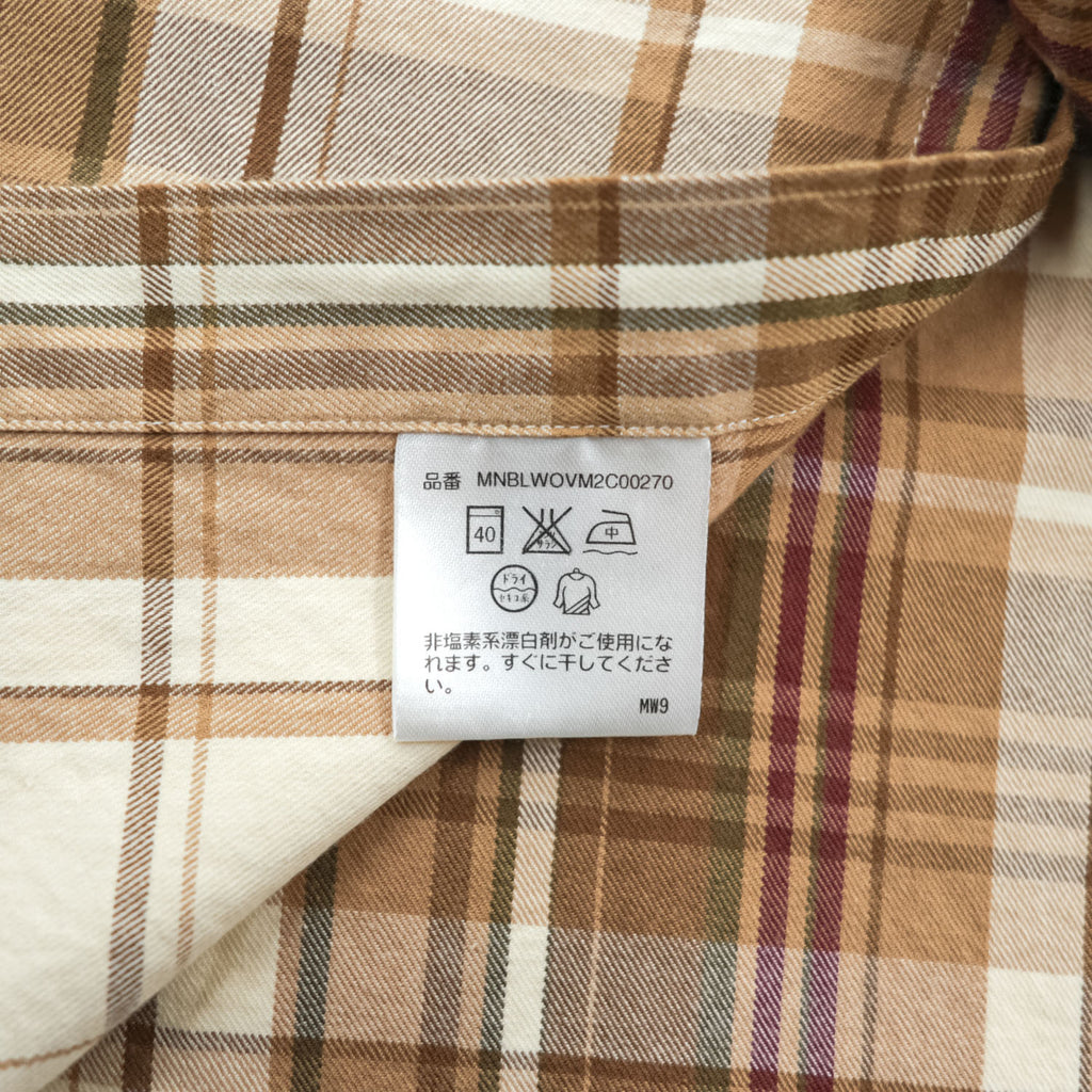 Ralph Lauren 長袖 チェックシャツ CLASSIC FIT ボタンダウン L ベージュ オレンジ ポニー刺繍
