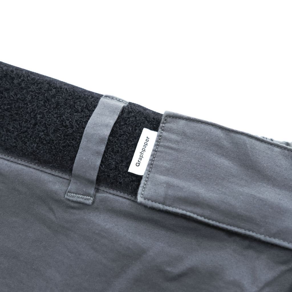 Graphpaper 日本製 ソロテックス ツイル ワイドテーパード シェフパンツ イージーパンツ S グレー ワイド Solotex Twill Wide Tapered Chef Pants GM243-40326B
