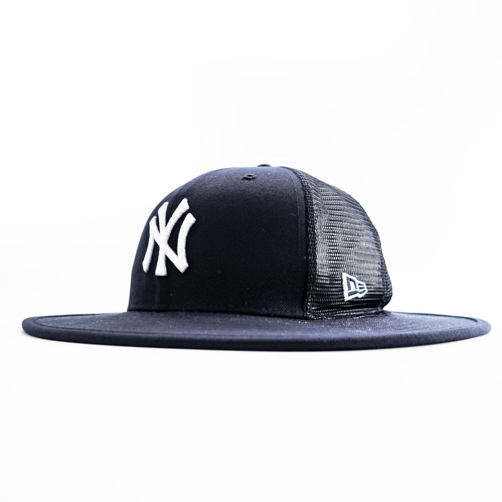 NEW ERA ロングブリムハット Fitted Long Brim Hat ニューヨーク・ヤンキース 59FIFTY Trucker ネイビー