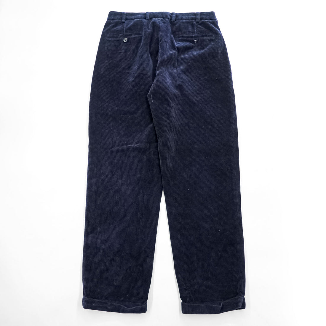 Brooks Brothers ワイド 2タック コーデュロイパンツ スラックス ELLIOT L ネイビー プリーツ ダブルカフス