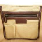 Ralph Lauren Big Pony Embroidered Cotton Canvas Tote Bag Beige Brown