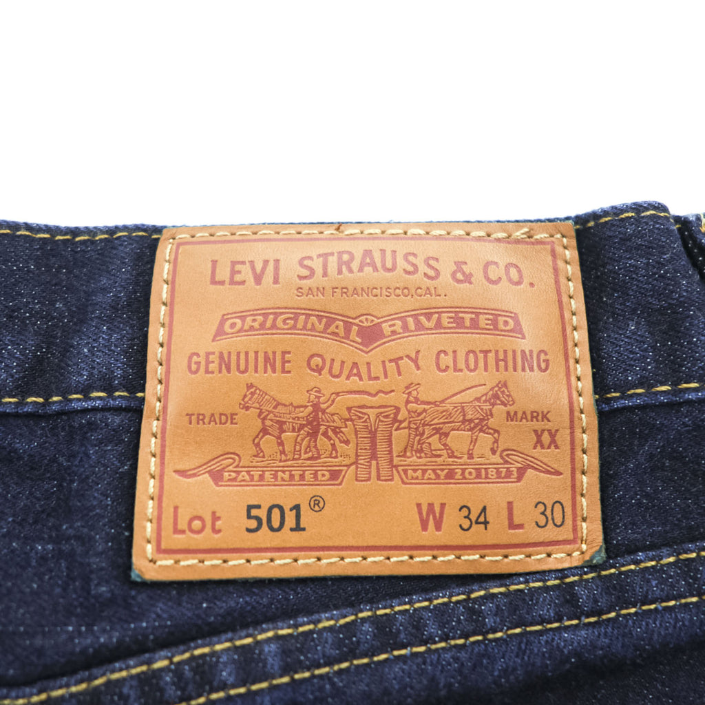 Levi's 501 ビッグE リジッド デニムパンツ ジーンズ 34 x 30 レザーパッチ ボタンフライ 00501-0115