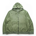 L.L.Bean ジップパーカー XL カーキ グリーン SLIGHTLY FITTED フロントポケット 501147