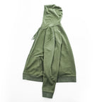 L.L.Bean ジップパーカー XL カーキ グリーン SLIGHTLY FITTED フロントポケット 501147