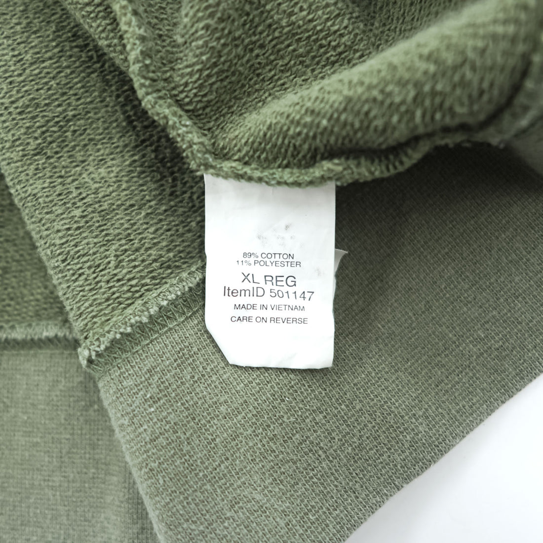 L.L.Bean ジップパーカー XL カーキ グリーン SLIGHTLY FITTED フロントポケット 501147