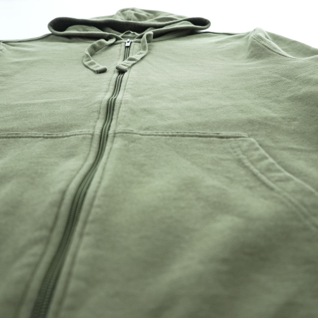 L.L.Bean ジップパーカー XL カーキ グリーン SLIGHTLY FITTED フロントポケット 501147