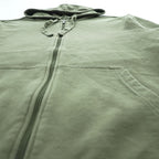 L.L.Bean ジップパーカー XL カーキ グリーン SLIGHTLY FITTED フロントポケット 501147