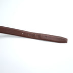 Salvatore Ferragamo Gancini Brown Leather Belt Gold-Tone Hardware Made in Italy 5626