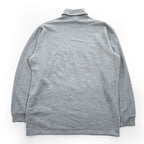 Polo Ralph Lauren 90年代 ヴィンテージ 鹿の子 タートルネック スウェット トレーナー XL グレー 裏起毛 スモールポニー ロゴ 刺繍